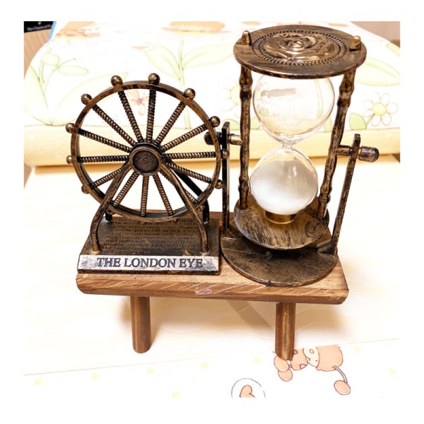 Gyllene timglas prydnad för retro hemmakontor dekoration gåva