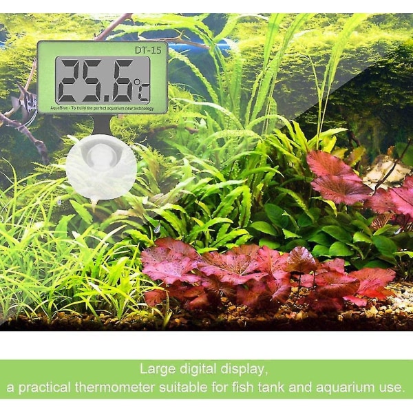 Akvarie Termometer Fisketank Temperaturmålingsverktøy Lcd Digital Termometer Digital Display Akvarie Termometer Med Sugkopp