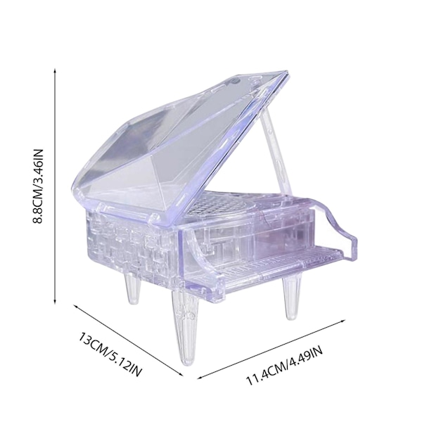 3D kristallpiano byggklossar DIY konst handgjorda hemdekoration prydnader byggklossar pussel