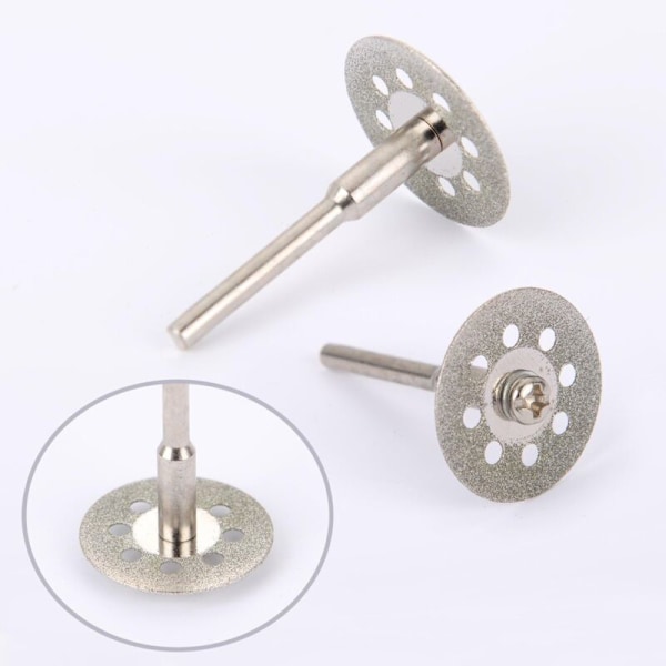 Set med 12 mini-skivor för perforering 25 mm, diamant, kapskivor, Ann Arbor-skaft