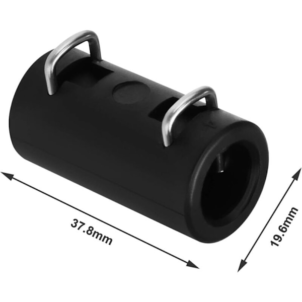 2 Stykker Højtryksrenser Pistol Adapter Kompatibel med Bosch Højtryksrenser Slangeforlænger Konnektor 37.8 x 19.6 mm til Haver og Gårde Sort