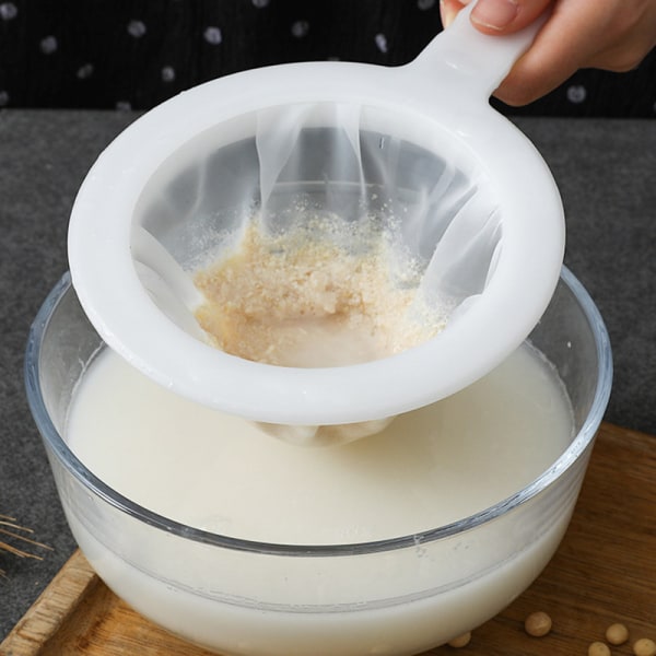 2 stk. køkken ultra-fint nylon mesh si - plast si filter ske til sojamælk kaffe mælk yoghurt kefir juice (100 mesh)