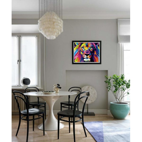 Digital maleri til børn og voksne, DIY digitalt malerisæt til børn begyndere, rammeløs lærredmaleri, farverig 40*50cm