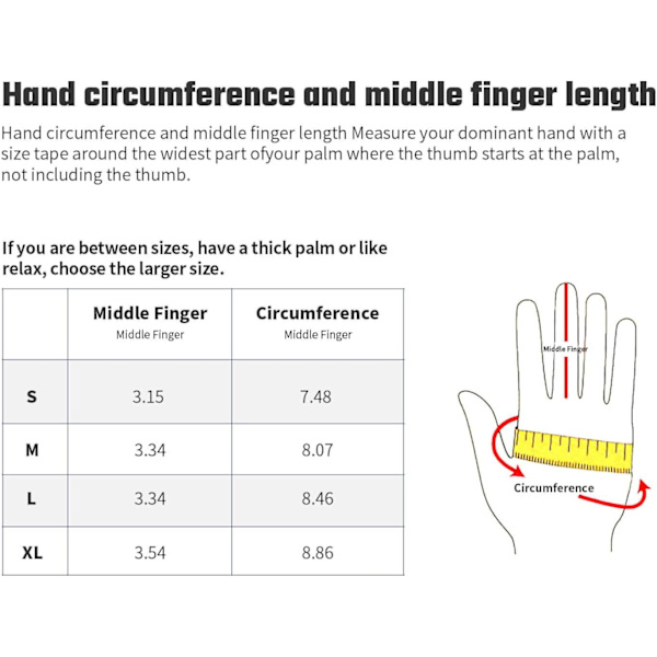 (M) Vinterhandsker til mænd og kvinder med touch screen fingre - Vindtætte vandafvisende til løb/cykling/kørsel/sneski/snowboarding/is fiskeri