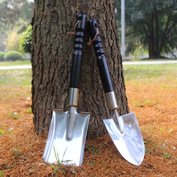 Transplanter Landbrukshageverktøy Fortykket Rustfritt Stål Hage Spade Bilmontert Utendørs Camping Spade Hageverktøy Svart Twist Ha