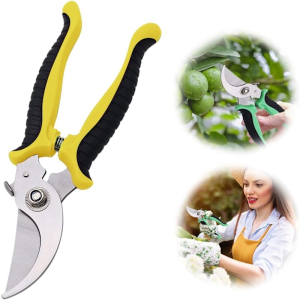 Havesaks, tørretumblere, skridsikre sakse, multifunktionelle grensakse, professionel havebeskærer, 2 stk. 19 cm