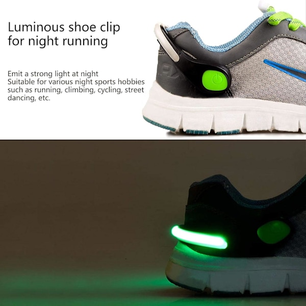1PCS LED-lysklips for sko, regntett blinkende lys for løping, jogging, sykling, utendørsaktiviteter, hundelufting om natten.