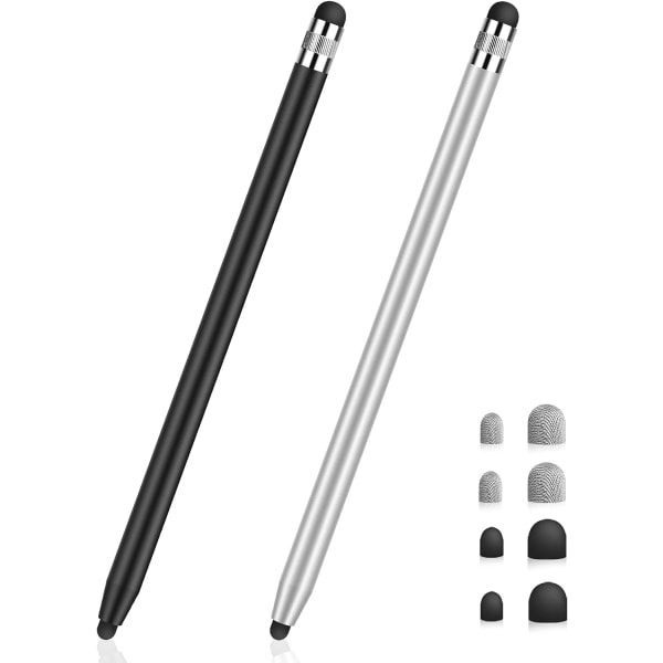 Musta+Silver-Universal 2 in 1 kapasitiivinen kosketusnäyttö Tabletti Tyyli