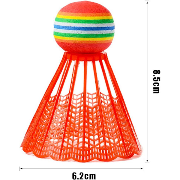 10 Plast Badmintonfjäderbollar, Flerfärgad Badmintonboll Hybrid av Snabb Stabilitet och Hållbarhet Shuttle, för Inomhus och Utomhusträning Badmint