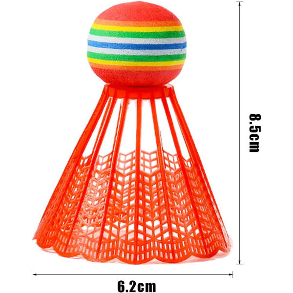 10 stk. Badmintonbolde i tilfældig farve, flerfarvede badmintonbolde, hybrid af hurtig stabilitet og holdbarhed, til indendørs og udendørs brug