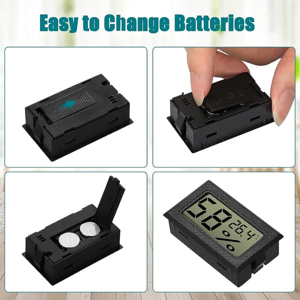8-pack Mini Termometer (°C) Inomhus Digital Hygrometer med Temperatursensor för Växthus Bil Hemmakontor