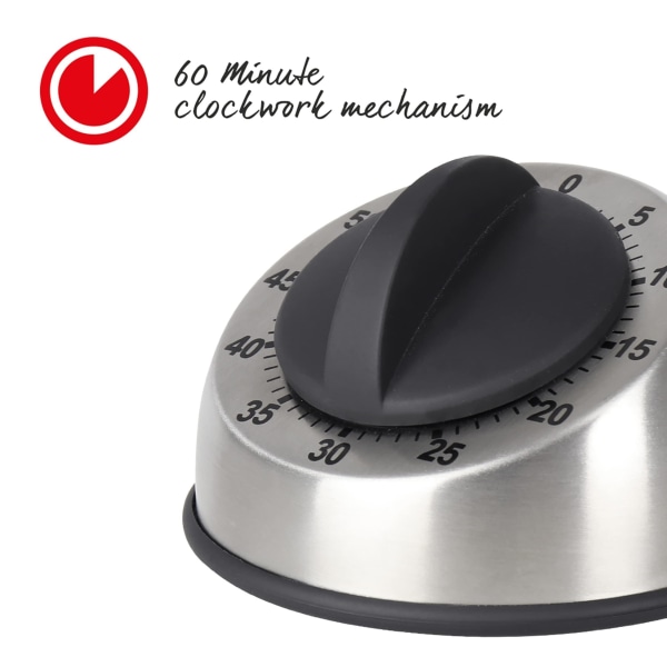 Køkken Timer Køkken Timer Tegnefilm Timer Rund Rustfrit Stål Bord Timer Sort