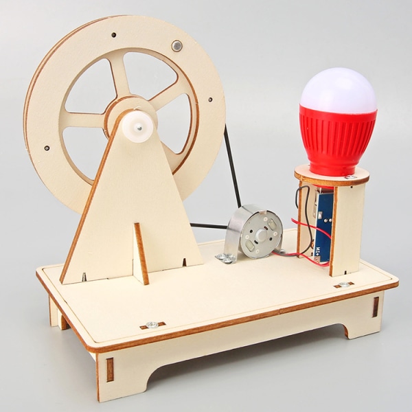 Handdriven generator kreativ uppfinning handgjord diy barnens vetenskapsexperiment leksaksmodell
