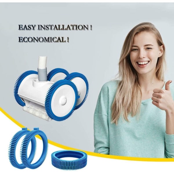 Mönstrat däck med piggar för poolrobot (bakhjul)