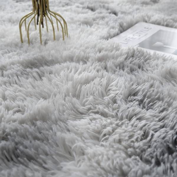 Rund Matta, Shaggy, Modern, för Vardagsrum, Sovrum, Matrum eller Barnkammare, Bekväm Shaggy Golvmatta Halksäker Matta (Färg-Ljusgrå, 120cm X 1