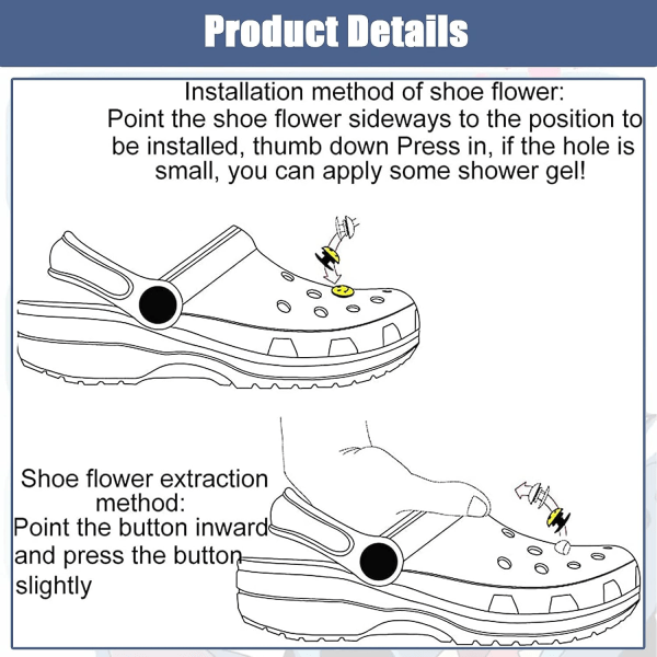 10 delar 3D Clog Sandals Ornament (Enhörning), Skoberlocker, Söt Sho