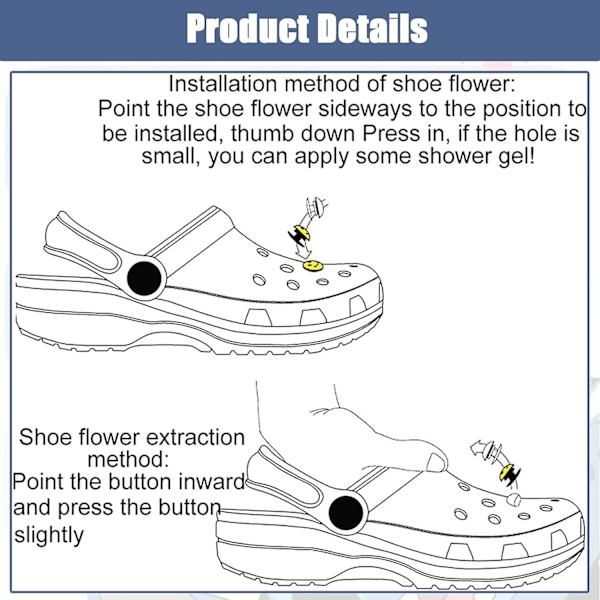 10 stk. 3D Clog Sandaler Smykker (Djævlens Øje), Sko Charms, Søde Sko Smykker til Clogs Sko Sandal Armbånd DIY