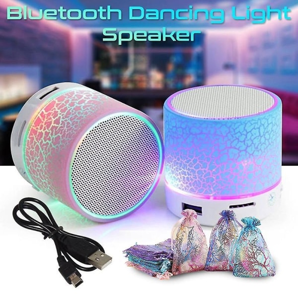 Mini langaton kaiutin värikkäällä LED-valolla (sininen)