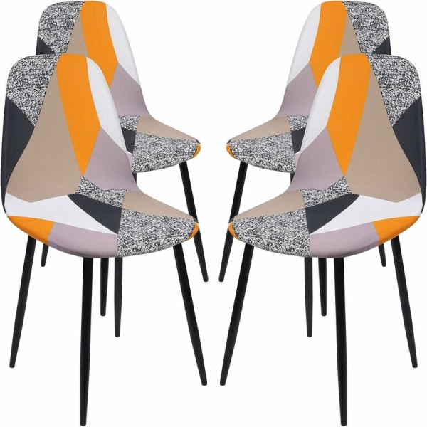 Scandinavian ruokapöydän tuolien päälliset, 4 kpl Nordic Style Printed Stre