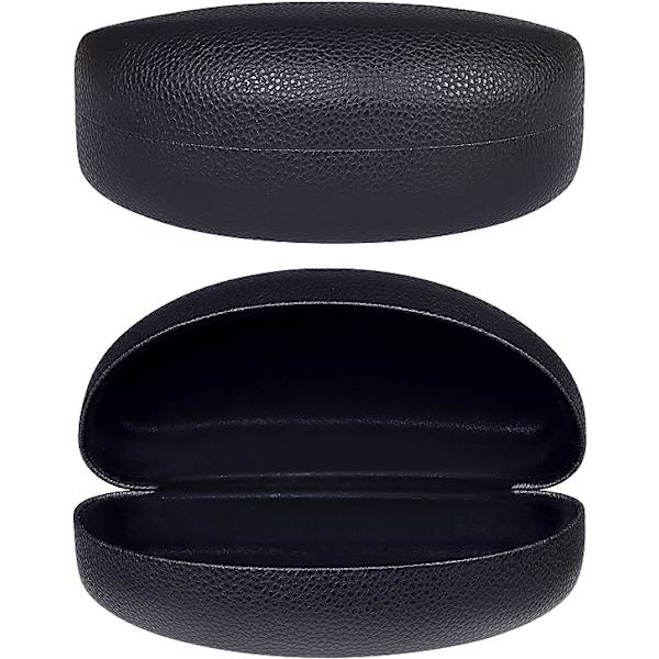 Hardt etui for sorte solbriller, stort klassisk etui for solbriller