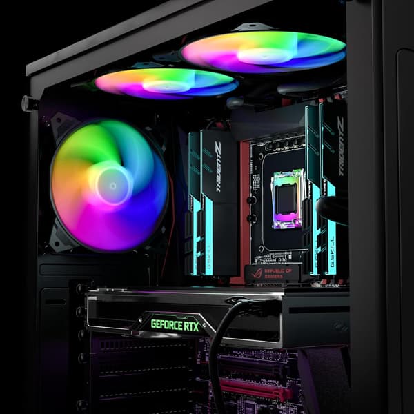 120mm 3pin LED Rainbow Ultra Quiet PC Case Fan, 3 Pack (PF120CF3-3)