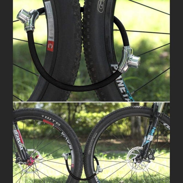 Universal Mini Portable Bike Lock (svart), Cykelkabellås med nyckel, Lås för utomhuscykel och mountainbike