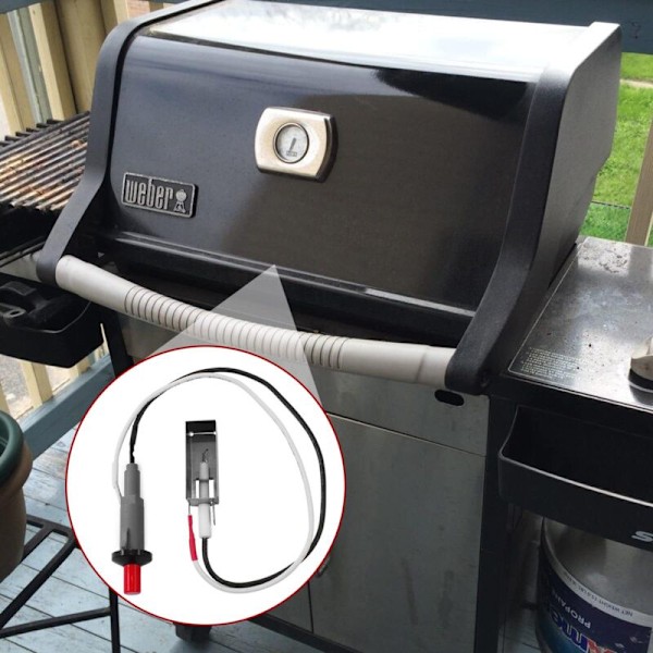 Piezo tennerstatningssett for Weber Grill 7510, Spirit E-2110, Spirit 500/700, Genesis E-310/E-320, Genesis Silver B/C, Genesis Gold B/C, Pla