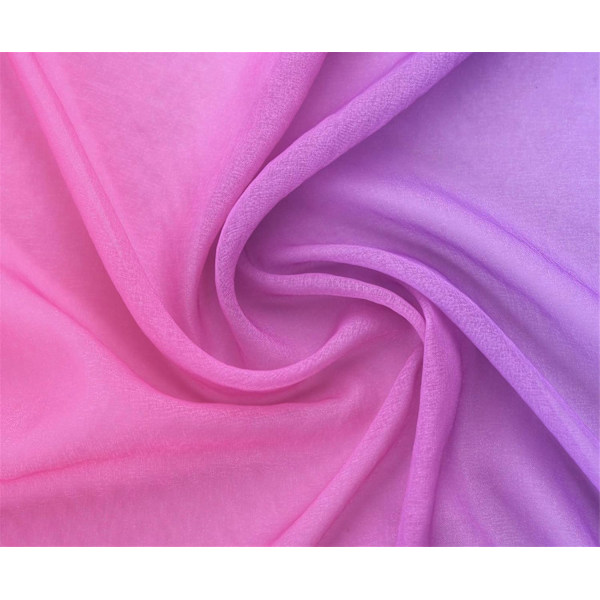 Rosa Lila Ombre Skira Gardiner - 130x213 cm (Set med 2) - Kanalgardiner för Flickrum, Barnkammare & Sjöjungfrutema Sovrum