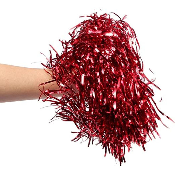 Metallisk glans cheerleader pompom i alle farger
