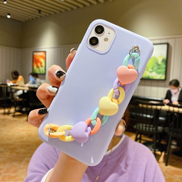Yksivärinen rakkausketju Apple 14 -puhelimen kotelolle iphone14 Apple 14 suojakotelo