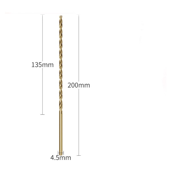 10 st 4,5 mm Professionella Spiralborrar Rostfritt Stål Metallborrar