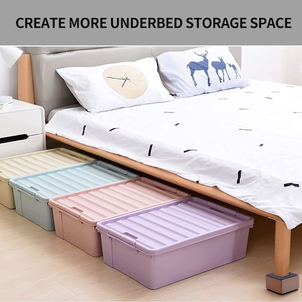 60*60*50mm Firkantet Boosterpude Brun 1*4 Stål Møbelholdere, Heavy Duty Seng og Bordbenholdere, 4 Møbelholdere til Sofa's Seng Møbler