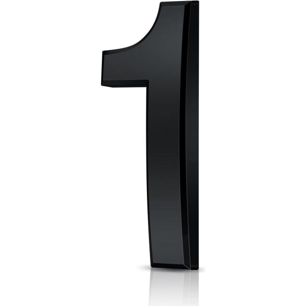 Moderne børstet svart(1) husnummer, gatenummer, husnummer