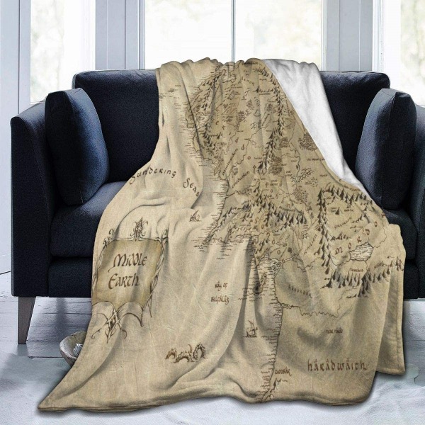 Blanket Middle Earth Map Blanket Ultra Soft Velvet Blanket Lightweight Bed Blanket Durable Quilt Home Decor Pola Blanket