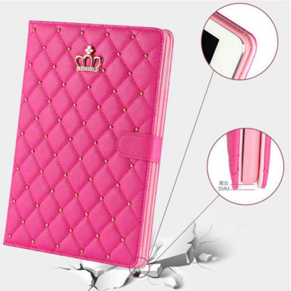 iPad-suojakotelo, iPad 8/7 sukupolven suojakotelo Crown Shining Diamond -suojakotelo sopii iPad 7/8:lle (10,2 tuumaa)