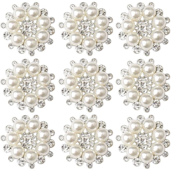 10 stykker rhinestone perlesmykker (3,3*3,3 cm), håndværksperleflo