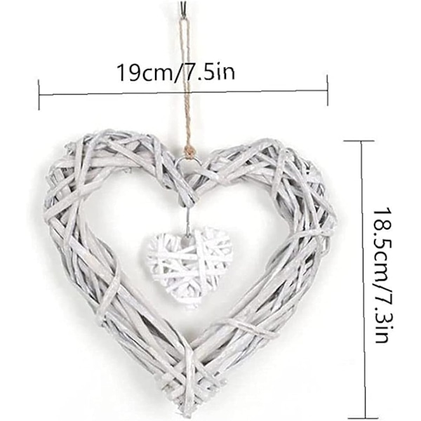 2-osainen ripustettava pajukranssi, DIY-pajukoriste, pajukranssi, pajukranssi, sopii häihin, syntymäpäiväjuhliin, seinäkoristeluun