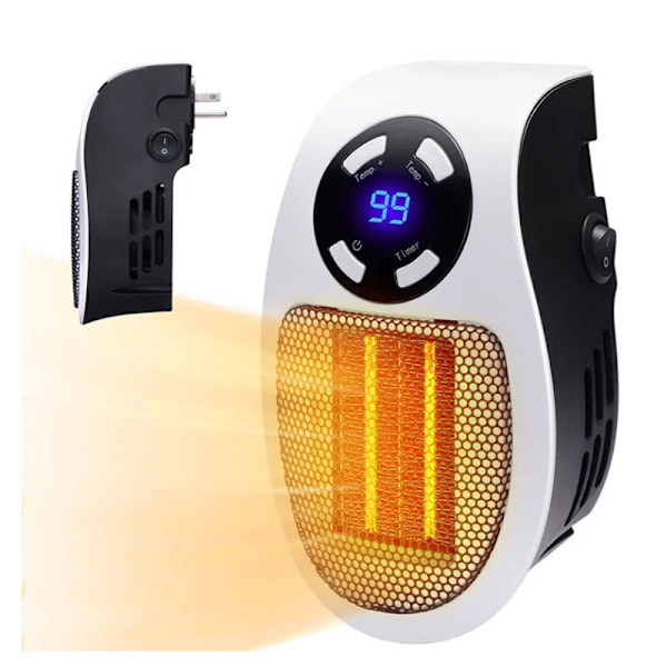 1 stk. Ekstra varme keramisk varmevifte 500W, stille radiator, økonomisk elektrisk miniovn med termostat, baderomsovn, soverom