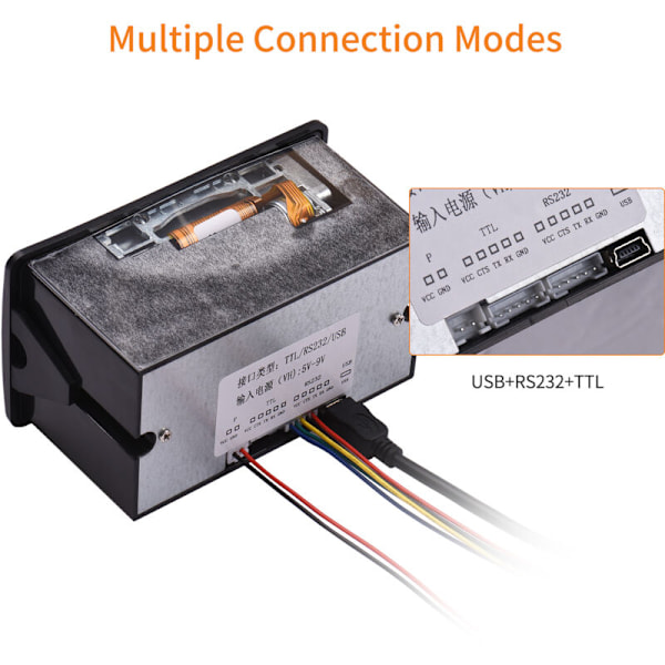 Integrerad termisk kvittoskrivare mini utskrift 58 mm låg ljudnivå utskriftsmodul med USB/RS232/TTL seriell port.