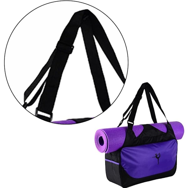 Vattentät Yogaväska Gym Bag Justerbar Yogamatta Tote Sling C