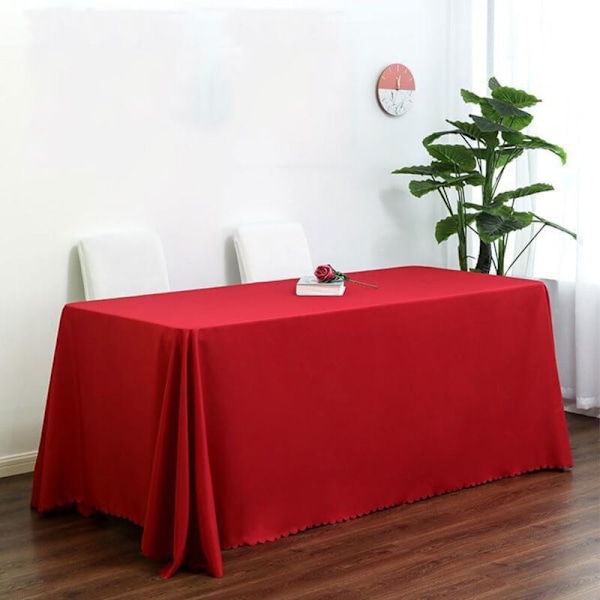 Tvättbar rektangulär bordsduk, valfri storlek, bordsduk i polyester, fläckresistent, för matsal, picknick, restaurang. (180x300cm,