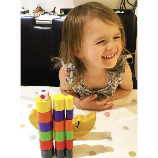 Træstablinger Balancerende Spil til Børn - Måne Ligevægtsspil - Sortering Legetøj til 3 År Gamle - Matematik Montessori Læring til Førskole