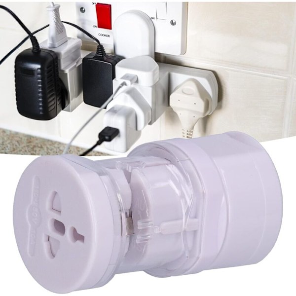 Reseadapter Universell Strömomvandlare - Oumbärliga Internationella Resetillbehör för Världsomspännande Användning - UK EU US JP AU CN 110-240V 50/60Hz (bl
