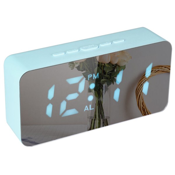 Digital RVB LED väckarklocka färgad med skrivbordstermometer driven av USB/batteri och justerbar ljusstyrka, 3 alarm, snooze-funktion, USB-laddningsfunktion