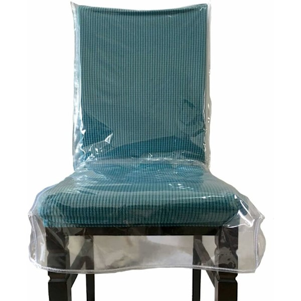 Plastöverdrag för matstol med ryggstöd, transparent vattentätt PVC-överdrag, passar för 57,5 x 50 cm (1-pack)
