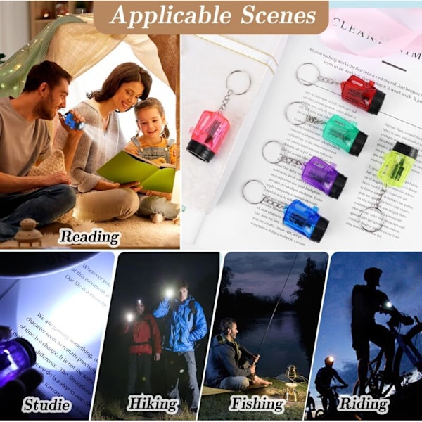24 kpl Mini taskulamppu avaimenperä muotoiltu taskulamppu Mini valolelu Käytännöllinen LED-avaimenperä taskulamppu lapsille Mini LED-taskulamppu