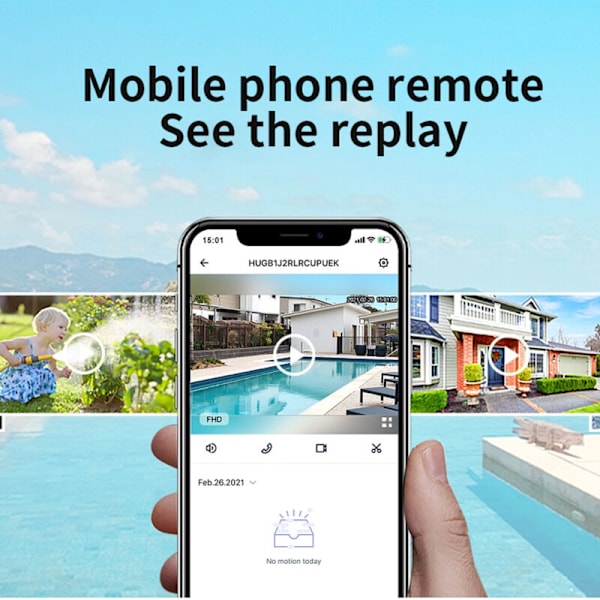 Kamera System Intelligent WiFi 1080p Trådløst Overvågningskamera Nattesyn Roterende 360 ° Tovejs samtale App Fjernbetjening trådløs c