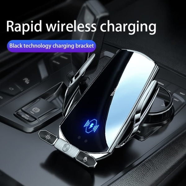 Trådløs Biloplader Mobiltelefon Holder-15W Fast Charge Intellig