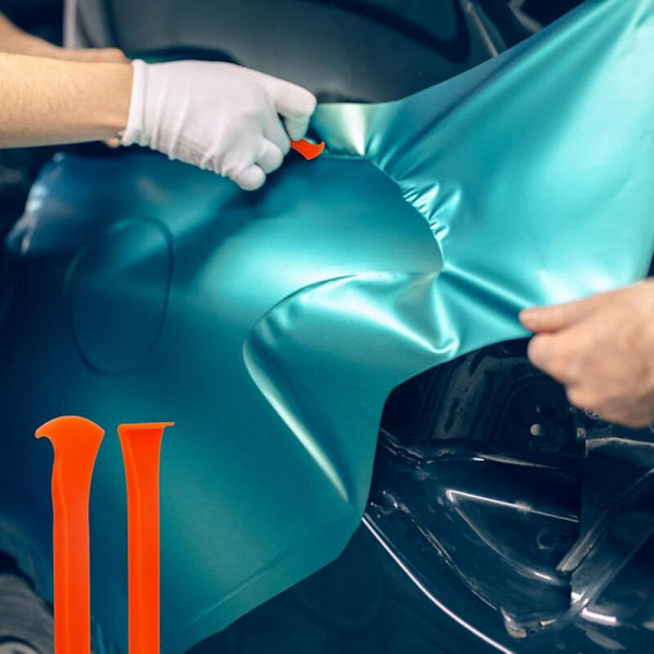 4 kpl pakkaustyökalusetti, auton pakkaustyökalusetti kalvon sävytetty kalvosetti pakkaustyökaluja auton pakkaamiseen (vihreä, oranssi)