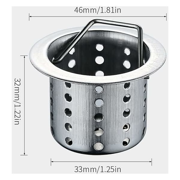 Badekarfilter, Hårstopper i rustfrit stål, Hårstopper til afløb i badekar, Karbadprop 3,5 cm til 4,5 cm (4 pakker)